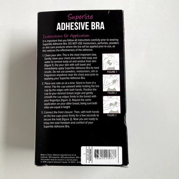 Lingerie Solutions Fashion Forms NEW Superlite Adhesive Bra - Beige C Cup - Picture 4 of 9